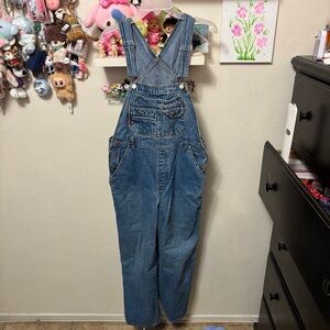 90's Y2K Squeeze Jeans Blue Denim Overalls Grunge Carpenter Women's Sz Medium